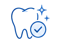 Teeth cleaning and dental exam icon for Willowbrook Dentistry in Houston