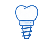 Dental Implant Crown Restoration icon Willowbrook Dentistry